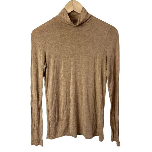 Banana Republic Signature Modal Long Sleeve Turtleneck Size XS Tan Brown Women’s - Picture 1 of 5